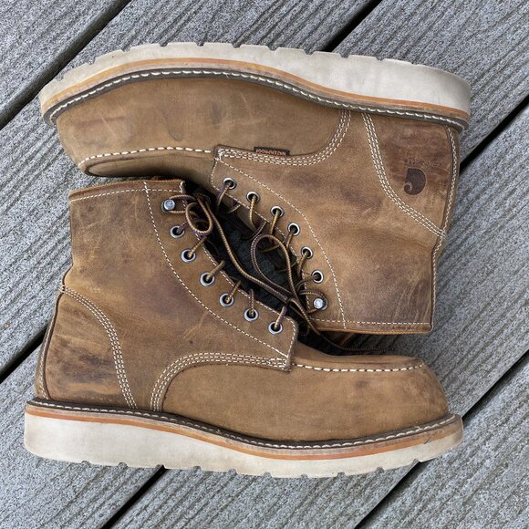 Carhartt Waterproof 6" Moc Toe Wedge Boot - Size 11 - Picture 1 of 5